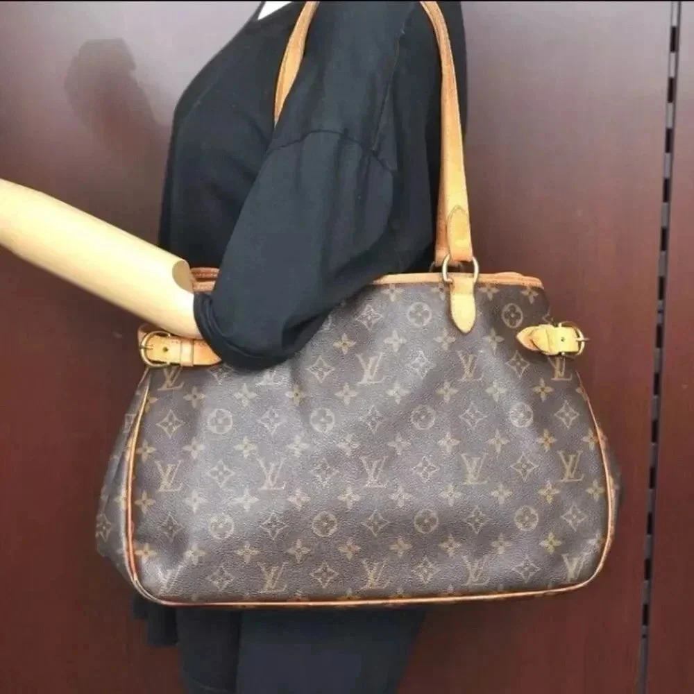 Louis Vuitton Monogram Batignolles Horizontal Shoulder Bag Brown/Tan